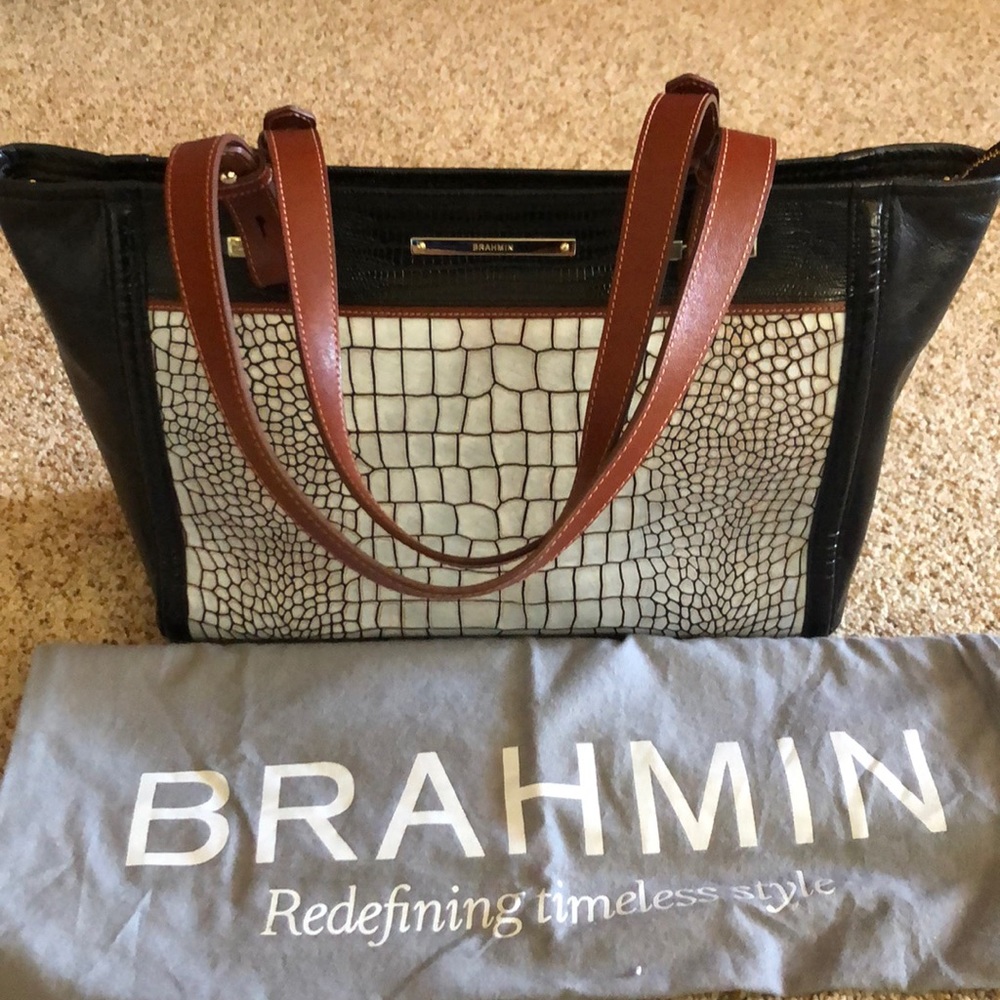 Brahmin moc croc purse